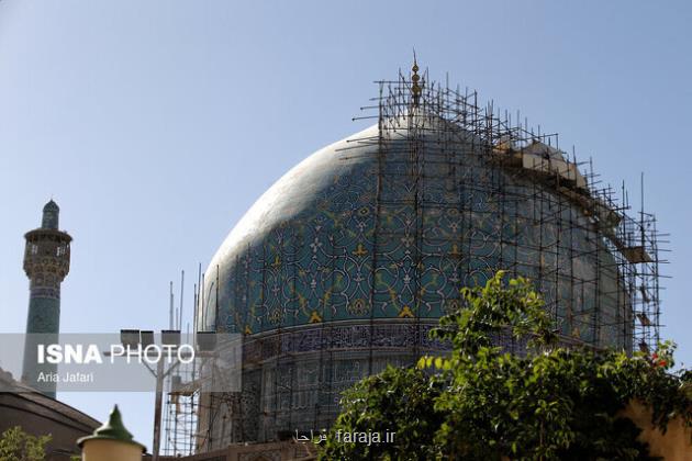 مرمت گنبد مسجد جامع عباسی به پایان رسید